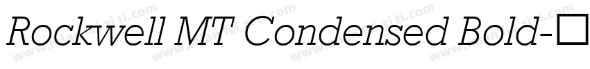 Rockwell MT Condensed Bold字体转换